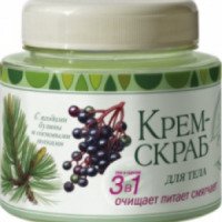 Крем-скраб для тела "Русское поле" с ягодами бузины и сосновыми почками