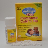 Таблетки от симптомов простуды и гриппа для детей Hyland's 4kids Complete Cold'n Flu