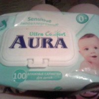 Влажные салфетки Aura Ultra Comfort гипоаллергенные