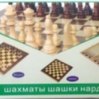 Игра настольная Shantou Gepa 3 в 1 "Шахматы, шашки, нарды"
