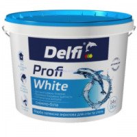 Краска латексная для стен и потолков Delfi Profi White
