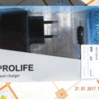 Зарядное устройство Prolife Travel charger (Nokia 2mm)
