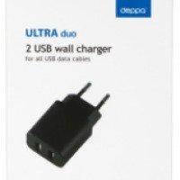 Сетевое зарядное устройство Deppa Ultra Duo 2 USB 2.1 А