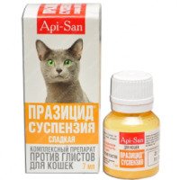 Препарат против глистов для кошек Api-San Празицид