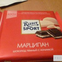 Шоколад темный с начинкой Ritter Sport "Марципан"