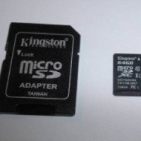 Карта памяти Kingston MicroSDXC 64GB Class 10 UHS-I