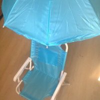 Кресло пляжное Care раскладное с зонтом