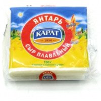Сыр плавленый Карат "Янтарь" в ломтиках