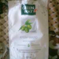 Крем-мыло Green Way с оливковым молочком и нежным кремом