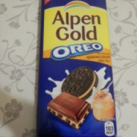 Шоколад Alpen Gold Oreo со вкусом арахисовой пасты