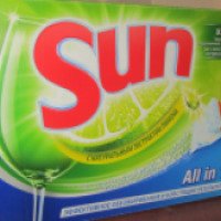 Таблетки для посудомоечной машины Unilever France Sun All in 1 с экстрактом лимона