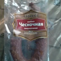Колбаса чесночная полукопченая "ТОРЕС"