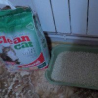 Древесный наполнитель для кошачьего туалета Cleancat