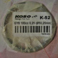 Кольца компрессионные для скутера KOSO K-52 GY6 100 cc 0,25