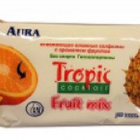 Освежающие влажные салфетки AURA "Tropic cocktail Frut mix"