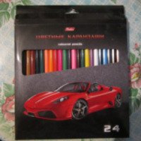Цветные карандаши Hatber 24 цвета