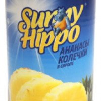 Ананасы колечками в сиропе Sunny Hippo