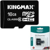 Карта памяти Kingmax MicroSDHC 16GB Class 6