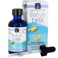 Рыбий жир для детей с витамином Д3 NordicNaturals Baby's DHA
