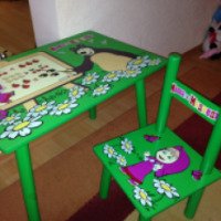 Детский стол и 2 стульчика Bambi "Маша и Медведь"