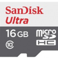 Карта памяти SanDisk Ultra microSDHC 16Gb Class10 UHS-I