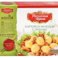 Картофель молодой с грибами "Российская корона"
