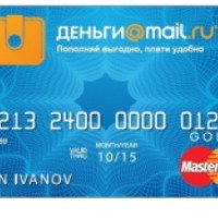 Пластиковая карта Деньги@mail.ru