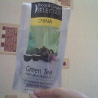 Чай зеленый листовой Foods and goods selected Green tea with milk flavour с ароматом молока