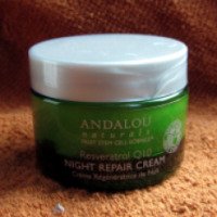 Ночной восстанавливающий крем для лица Andalou Naturals с ресвератролом Q10 и липидами
