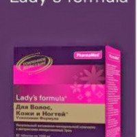 Питательный витаминно-минеральный комплекс с экстрактами лекарственных трав PharmaMed Lady's Formula для волос, кожи и ногтей "Усиленная формула"