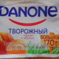 Творожок Danone персик и абрикос