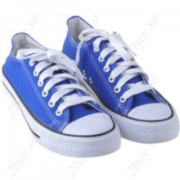 Кроссовки Quality Canvas Cloth Uppers Oxford Sole Lace-up Unisex His-and-Hers Sneakers Shoes for Lovers - Blue NSH-34265