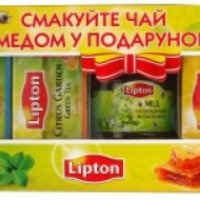 Набор чая Lipton "Насыщенное удовольствие" с медом в подарок