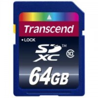 Карта памяти Transcend SDXC 64GB Class 10