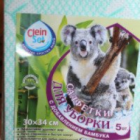 Салфетки для уборки с добавлением бамбука Clein Set