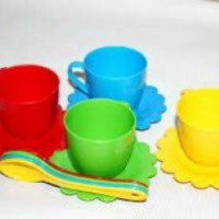 Набор детской пластмассовой посуды Tigres "Ромашка"