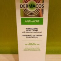 Нормализующий крем для лица на ночь Dermacos Anti-Acne