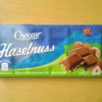Альпийский молочный шоколад Choceur Haselnuss с лесным орехом