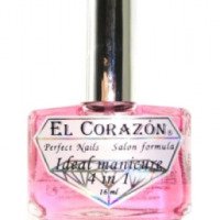 Лак для ногтей El Corazon Ideal manicure 4 in 1 "Восстановитель с хитозаном"